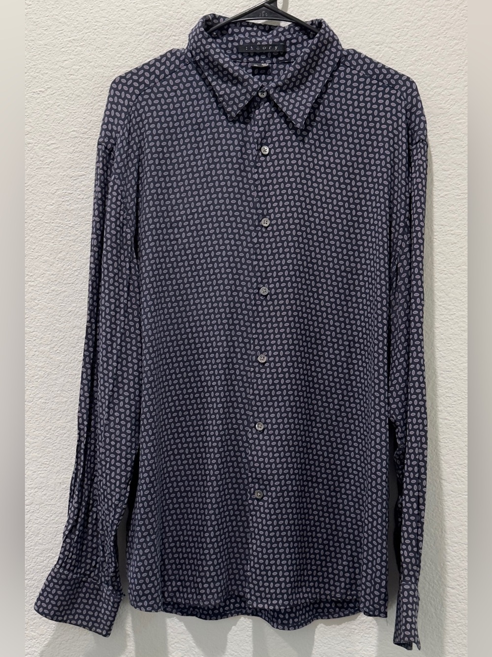 Theory Silk Long-Sleeve Dress Shirt